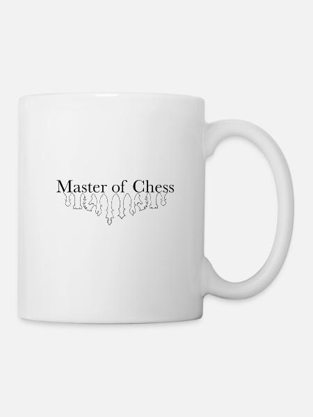 Master of Chess, Noir - Mug blanc - blanc