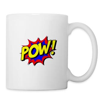 superheld comic - Tasse - Weiß - Rechts