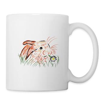 Kaninchen - Tasse - Weiß - Rechts