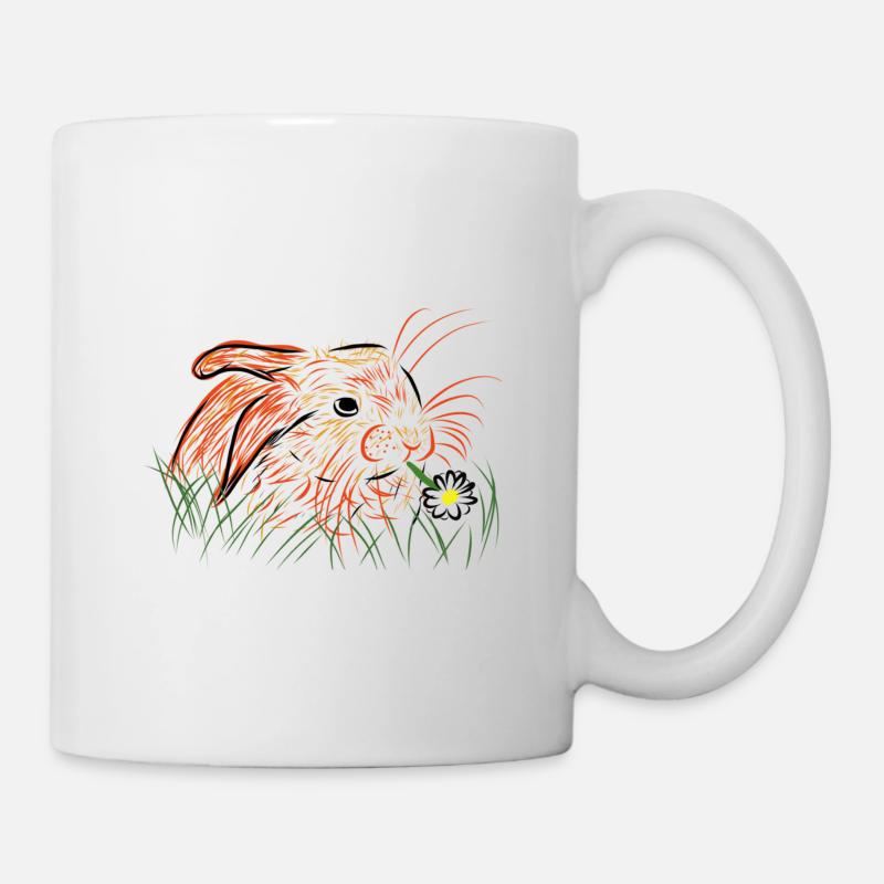 Kaninchen - Tasse - Weiß