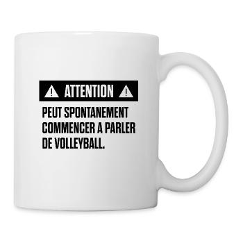 Peut spontanément commencer à parler de volleyball - Mug blanc - blanc - Droite