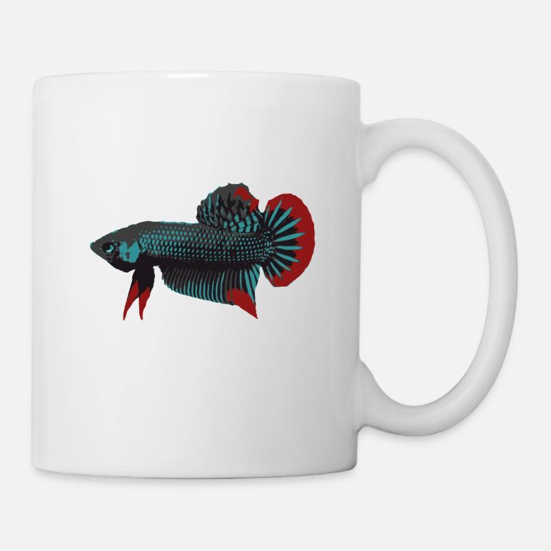 Friedlicher Kampffisch (Imbellis) - Tasse - Weiß
