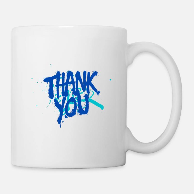 Thank you! Graffiti - Tasse - Weiß