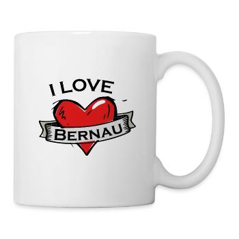 Bernau - Ich liebe Stadtnamen in Tattoo Stil - Tasse - Weiß - Rechts