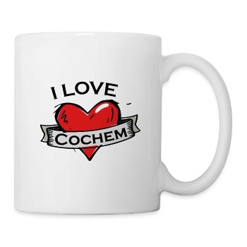 Cochem - Ich liebe Stadtnamen in Tattoo Stil - Tasse - Weiß - Rechts