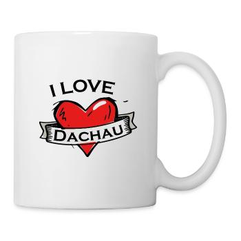 Dachau - Ich liebe Stadtnamen in Tattoo Stil - Tasse - Weiß - Rechts