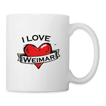 Weimar - Ich liebe Stadtnamen in Tattoo Stil - Tasse - Weiß - Rechts