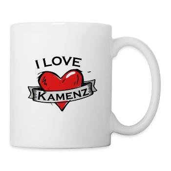 Kamenz - Ich liebe Stadtnamen in Tattoo Stil - Tasse - Weiß - Rechts