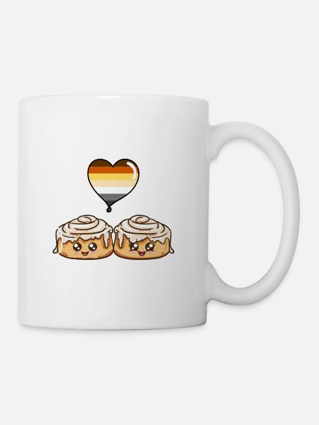 Cinnamon Roll Paar Gay Bear Pride - Tasse - Weiß