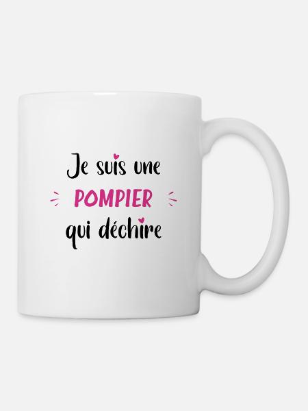 Je suis une pompier qui déchire - Mug blanc - blanc
