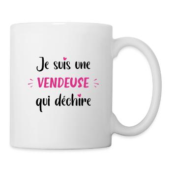 Je suis une vendeuse qui déchire - Mug blanc - blanc - Droite