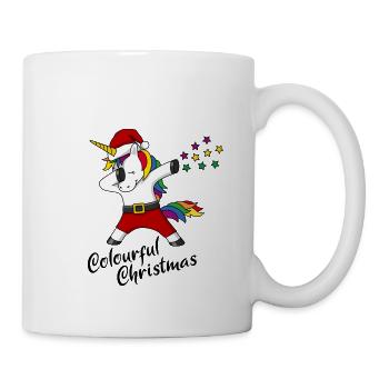 Christmas Unicorn colourful christmas gift - Mug - white - Right