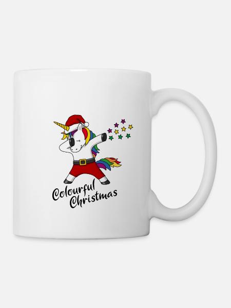 Christmas Unicorn colourful christmas gift - Mug - white