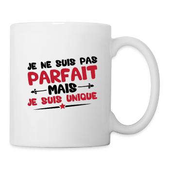 Je ne suis pas parfait mais je suis unique - Mug blanc - blanc - Droite