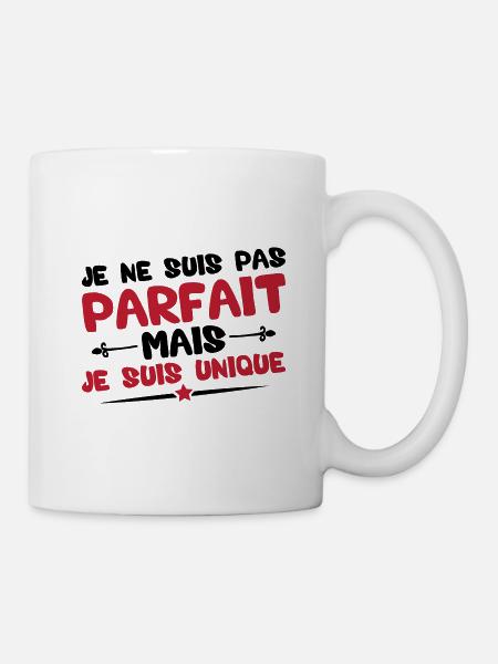 Je ne suis pas parfait mais je suis unique - Mug blanc - blanc