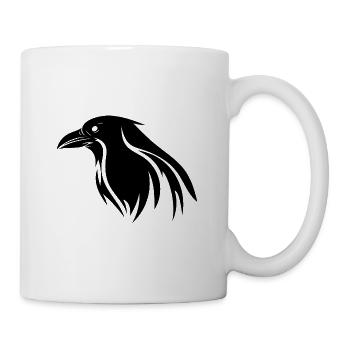 Cute cunning raven - Mug - white - Right