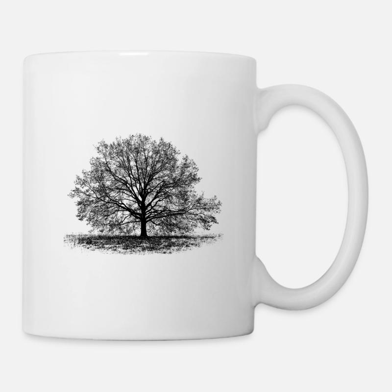 Tree in black - Mug - white