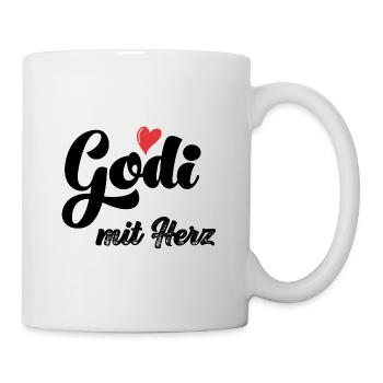 Godi mit Herz Patentante Österreich Taufpatin - Tasse - Weiß - Rechts
