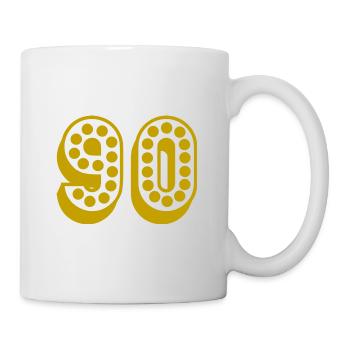 90. 90 YEARS. 90TH ANNIVERSARY. 90TH ANNIVERSARY. - Mug - white - Right