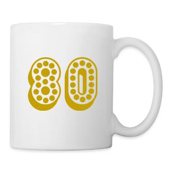 80. 80 YEARS. 80th ANNIVERSARY. 80TH BIRTHDAY. - Mug - white - Right