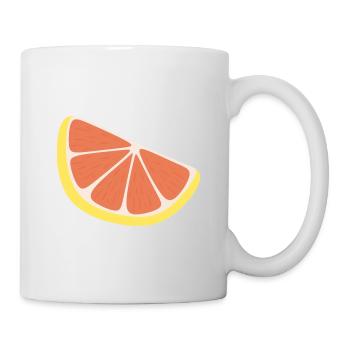 Grapefruit-Scheibe - Tasse - Weiß - Rechts