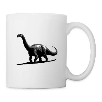Riesiger Dino Brachiosaurus Dinosaurier - Tasse - Weiß - Rechts