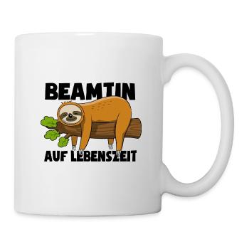 Faultier Beamtin auf Lebenszeit - Spruch - Tasse - Weiß - Rechts