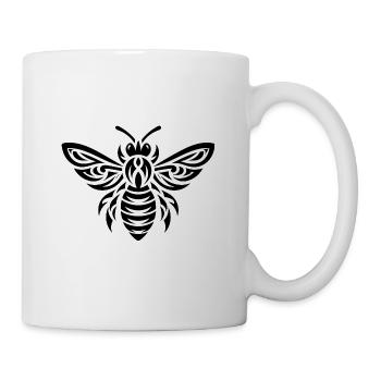 Kleine Süße Tribal Tattoo Biene - Tasse - Weiß - Rechts