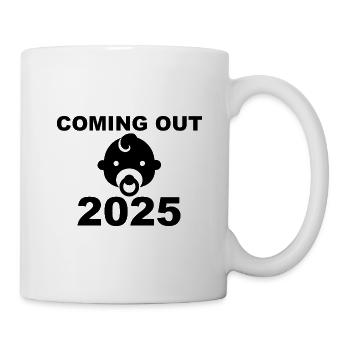 Bébé naît en 2025, grossesse - Mug blanc - blanc - Droite