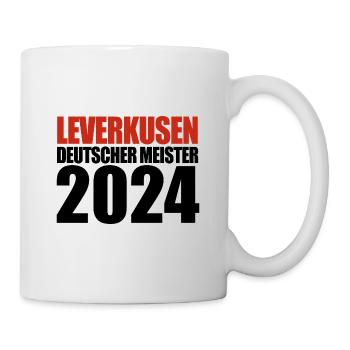 Leverkusen - Deutscher Meister 2024 - Tasse - Weiß - Rechts