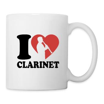 I Love Clarinette - Musicien - Clarinettiste - Mug blanc - blanc - Droite