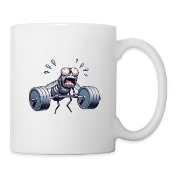 Noeud papillon haltérophilie fitness insecte entraînement - Mug blanc - blanc - Droite