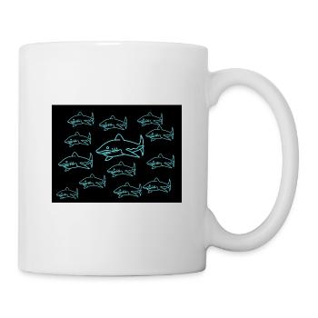 Cooles Haifisch Design für Sommer - Tasse - Weiß - Rechts