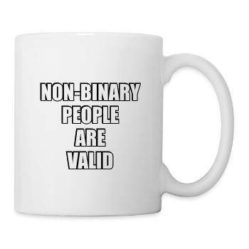 Les personnes non binaires sont valides - Mug blanc - blanc - Droite