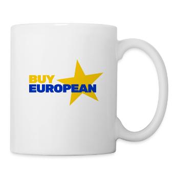 Achetez européen : soutenez l’Europe et boycottez les États-Unis - Mug blanc - blanc - Droite
