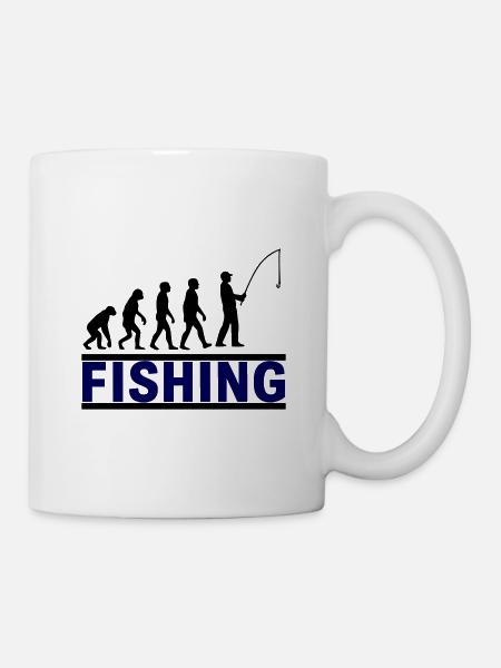 Angeln Evolution Fisherman - Tasse - Weiß