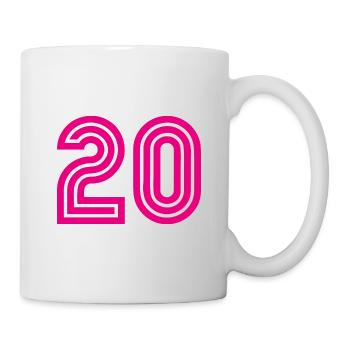 20. 20th ANNIVERSARY. 20 YEARS ANNIVERSARY. 20 YEARS. - Mug - white - Right
