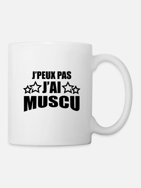 j'peux pas j'ai muscu - Mug blanc - blanc