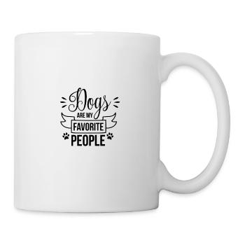 dogs are my favorite people - Mug - white - Right
