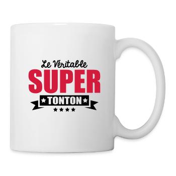 le véritable super tonton - Mug blanc - blanc - Droite