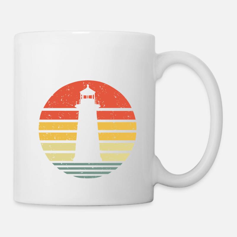 Phare Vintage Retro - Mug blanc - blanc