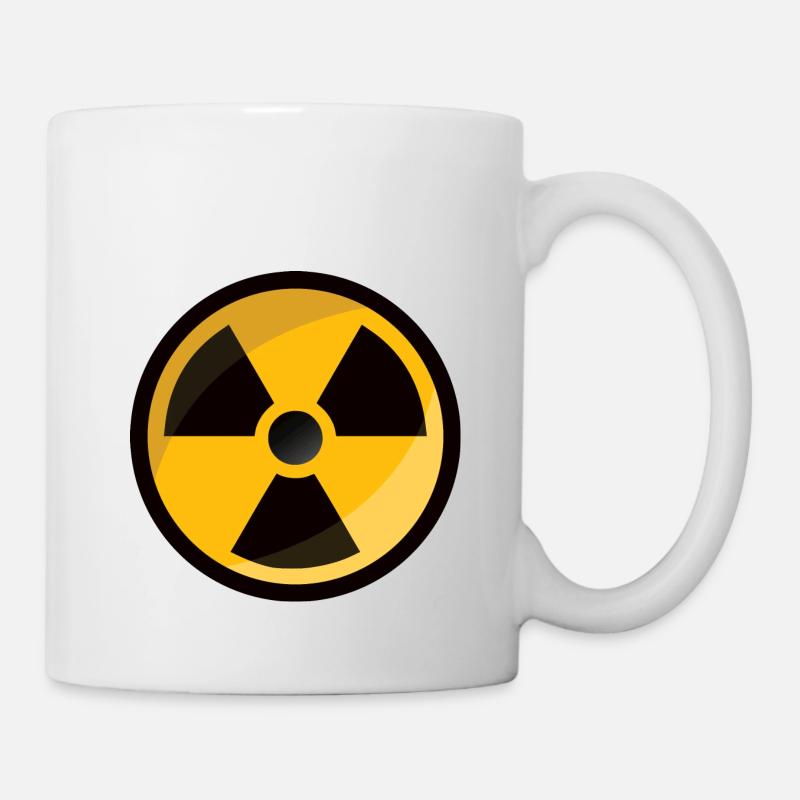 Strahlenwarnzeichen Radioaktiv Atom Zeichen - Tasse - Weiß