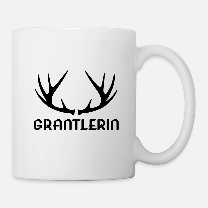 Grantlerin Hirschgeweih Bayerin Geschenk lustig - Tasse - Weiß