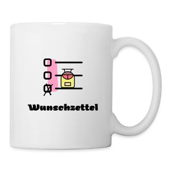 Wunschzettel Küchenmaschine Kochen für Anfänger - Tasse - Weiß - Rechts