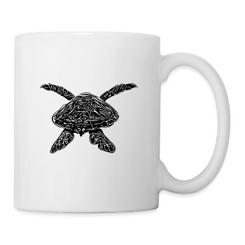 Vintage turtle in flight - Mug - white - Right
