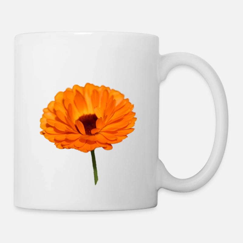 Ringelblume Ringelblumen orangene Blume Calendula - Tasse - Weiß