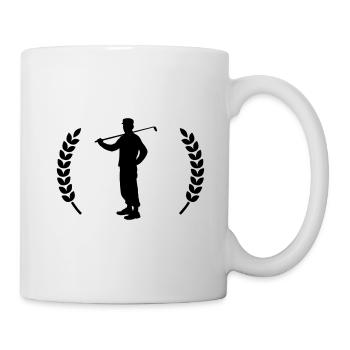 Golfer golf kranz - Tasse - Weiß - Rechts