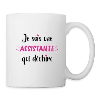Je suis une assistante qui déchire - Mug blanc - blanc - Droite