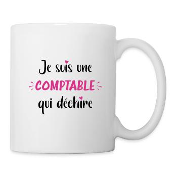 Je suis une comptable qui déchire - Mug blanc - blanc - Droite