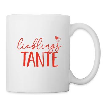 Lieblings Tante - Schwester Geschenk Liebe Familie - Tasse - Weiß - Rechts